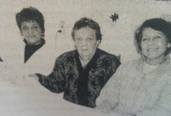 Rosario Ramona Porras ( En el centro), junto a Lucia Romero de Auteri y María del Carmen Odatto de Parente.