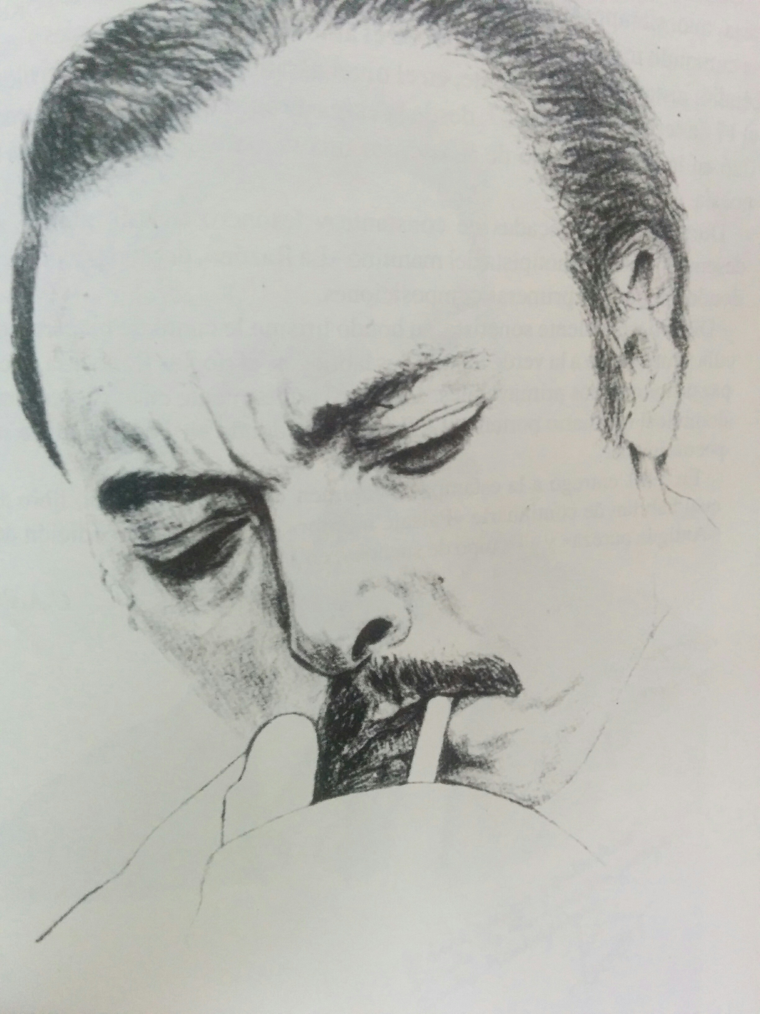 Dr. Héctor E. Massolo (1946-2014). Retrato a lápiz, del artista plástico y médico cirujano, Dr. Daniel Emilio Pastorino (1926-2005)