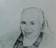 La Hermana Piedad, Sor María Teresa Abad (1920-1994), en el dibujo al lápiz, del Dr. Daniel Emilio Pastorino.