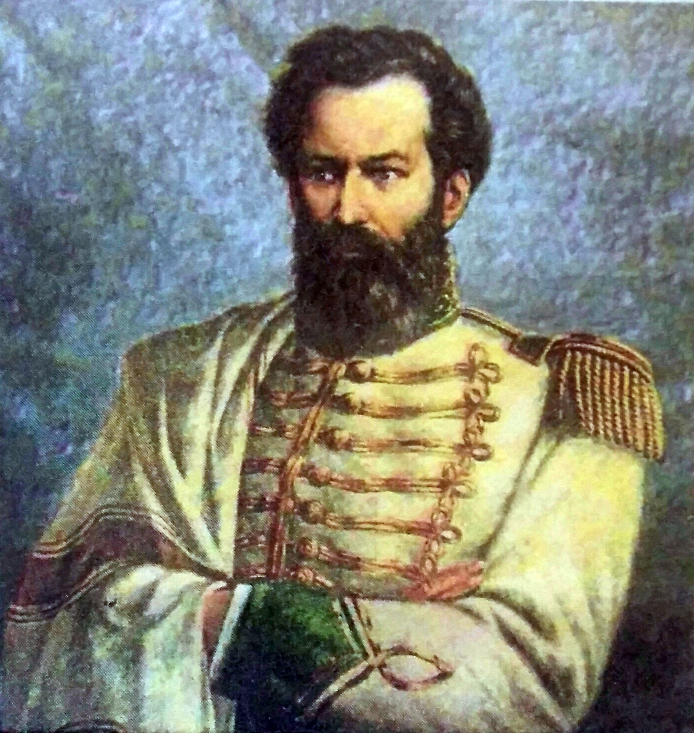 General Martín Miguel de Güemes, nacido el 7 de febrero de 1785, y fallecido el 17 de junio de 1821, en su lucha por la independencia de la Patria.