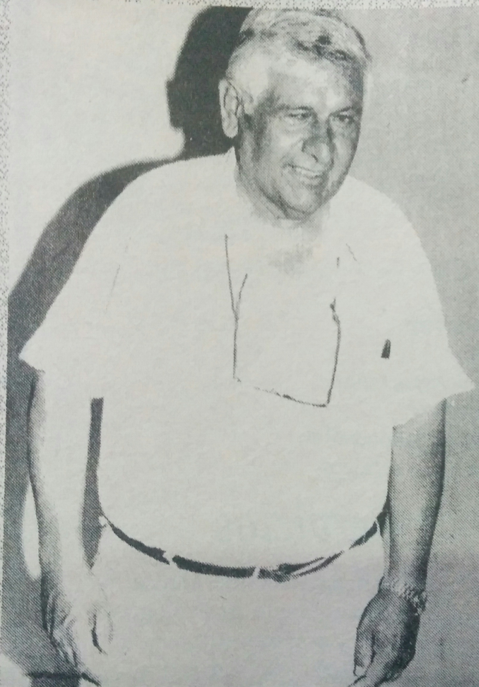 Don Atilio Maradei, presidente, durante muchos años, de la Federación de Entidades de Fomento del Partido de Chivilcoy, organizada, el 24 de abril de 1984.