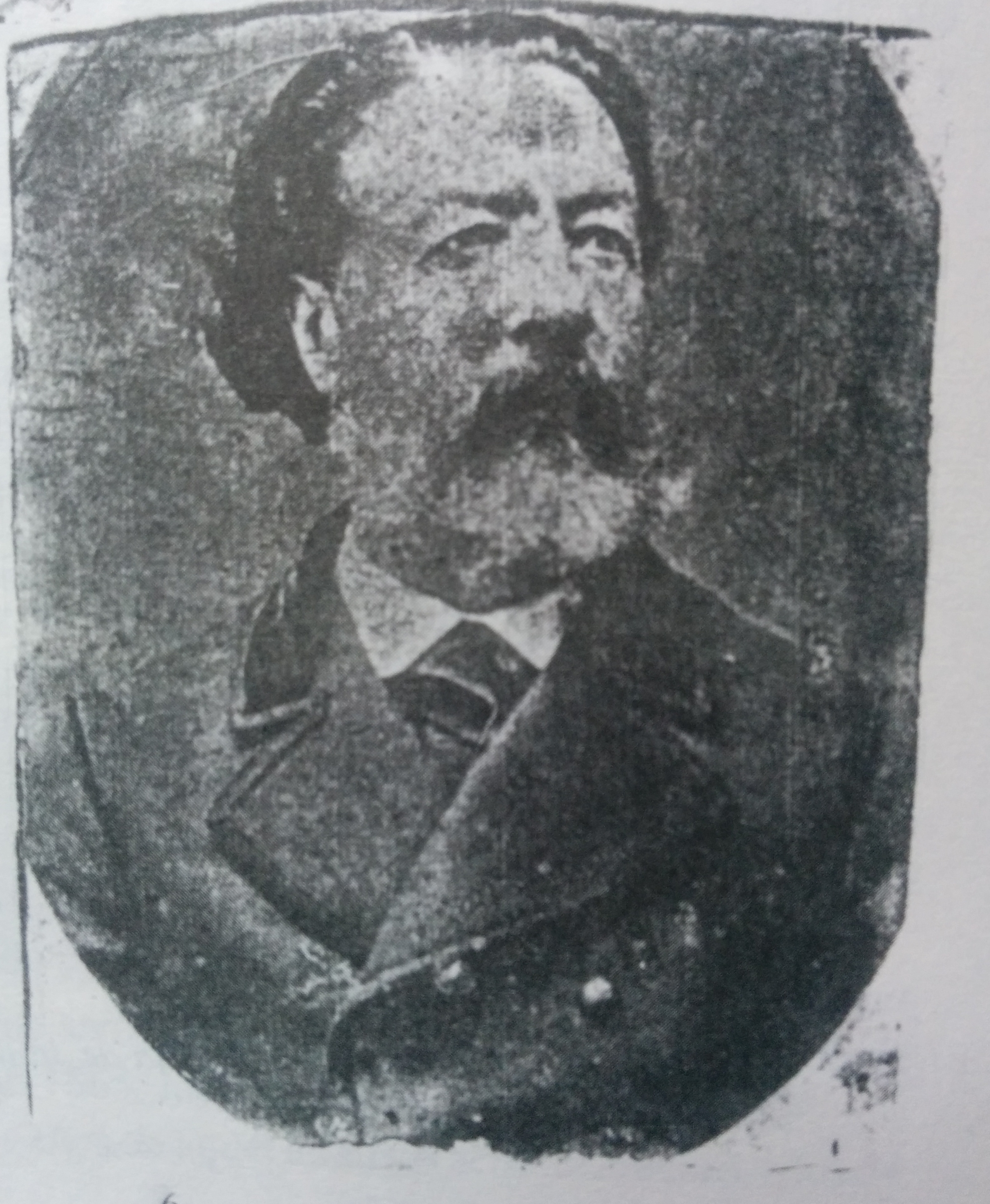 Retrato del fundador de Chivilcoy, Don Valentín Fernández Coria, nacido en Luján, el 16 de diciembre de 1821, y fallecido en Chivilcoy, el 23 de septiembre de 1897.