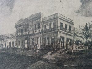 El barrio de la ya desaparecida, Estación Ferroviaria "Norte", a través de un óleo, del destacado artista plástico chivilcoyano, José Antonio Speranza.