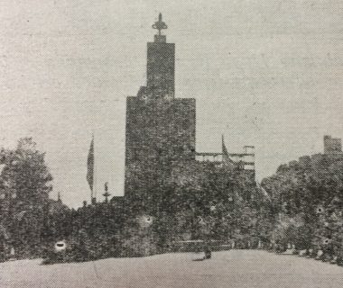 El Monumento a los Fundadores, en octubre de 1958.