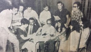 Miembros integrantes, del conjunto teatral "La Muralla", creado el 22 de noviembre de 1968. Entre los años 1969, 1970, 1971 y 1972, representaron en nuestra ciudad, distintas y exitosas piezas escénicas, de importantes autores dramáticos argentinos.