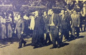 Inauguración de las obras de pavimentación de la avenida, Dr. José León Suárez, el 21 de marzo de 1971, durante la administración municipal, del ingeniero José María Ferro.