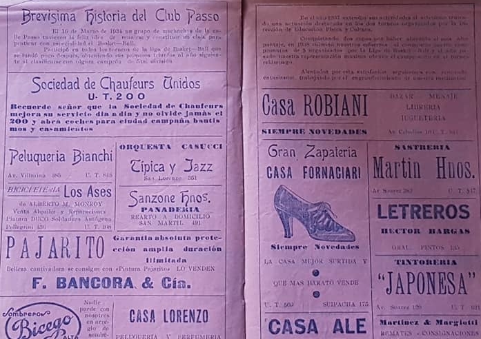 Un festival teatral, del año 1940, organizado por el Club Paso