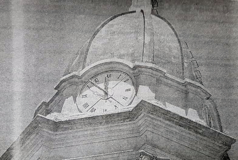 El Reloj de la Paz, de la iglesia del Rosario, que comenzó a funcionar, en el mes de enero de 1928.
