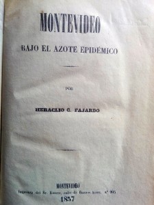 Portada del libro de Heraclio C. Fajardo, editado en Montevideo, en 1857.