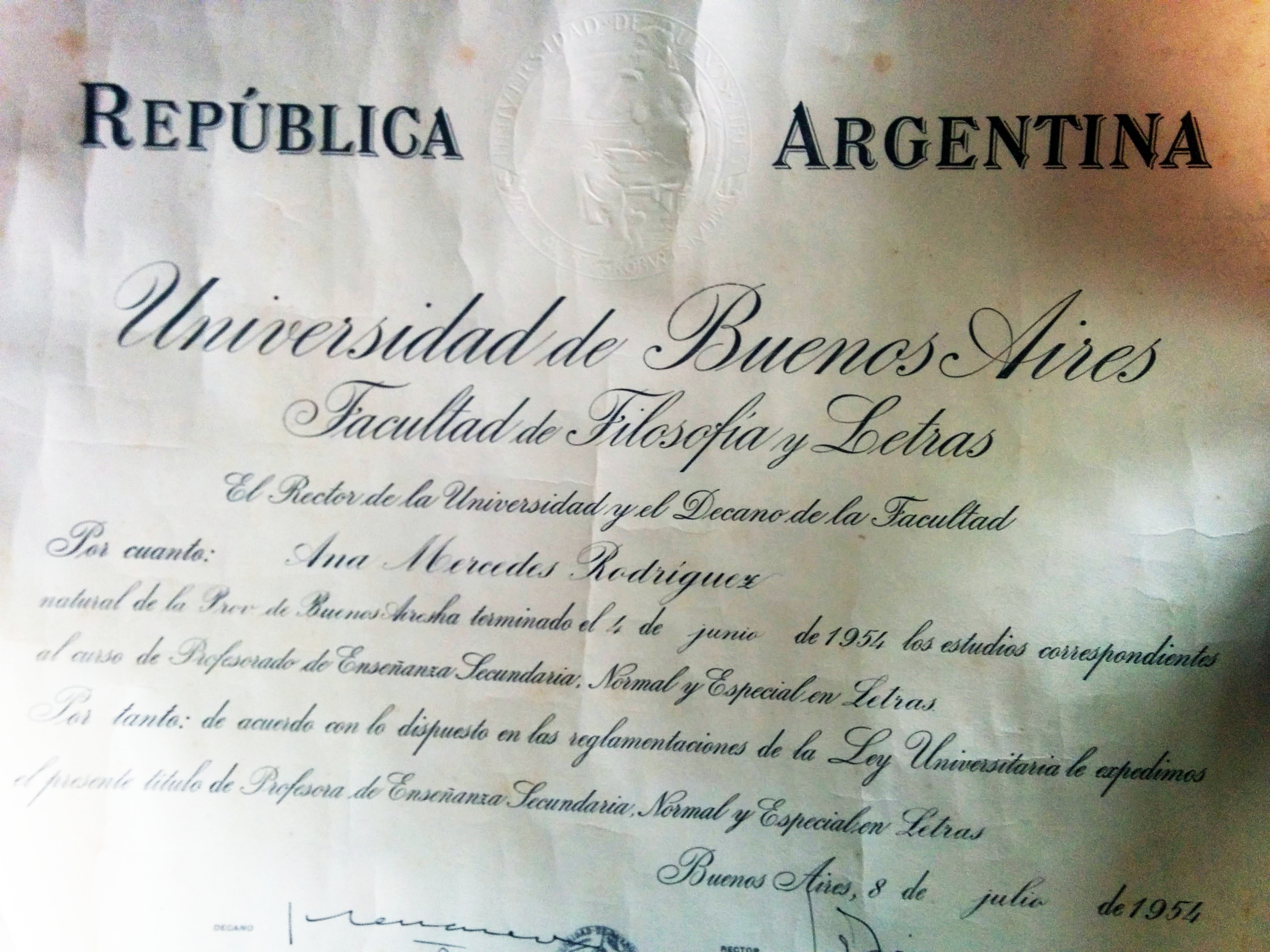 Hace 50 años, falleció en forma trágica, la profesora Ana Mercedes Rodríguez