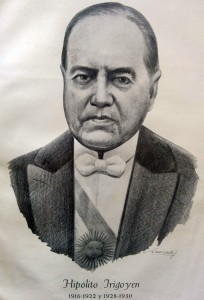 Retrato del Dr. Hipólito Yrigoyen (1852-1933), ex presidente de la Nación, desde 1916 hasta 1922, y entre 1928 y 1930.