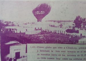 El globo de J. Silimbani, que llegó a nuestra ciudad, en 1909.