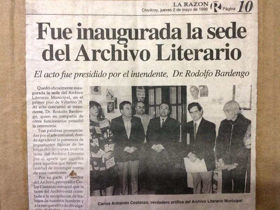 El 39 aniversario del Archivo Literario Municipal de Chivilcoy
