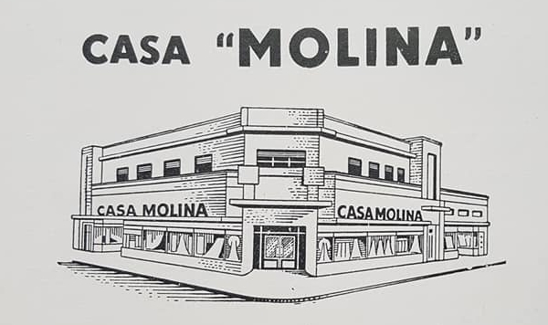 Dos tradicionales comercios de antaño: La tienda “San Jorge”(1916)  y la “Casa Molina” (1921).