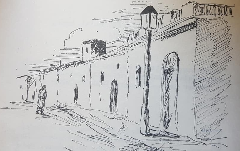 El primer edificio escolar, del pueblo de Chivilcoy (1855).