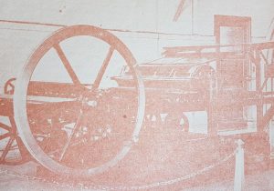 Primera máquina impresora -primitiva plana-, del diario «La Razón», fundado el miercoles 16 de noviembre  de 1910