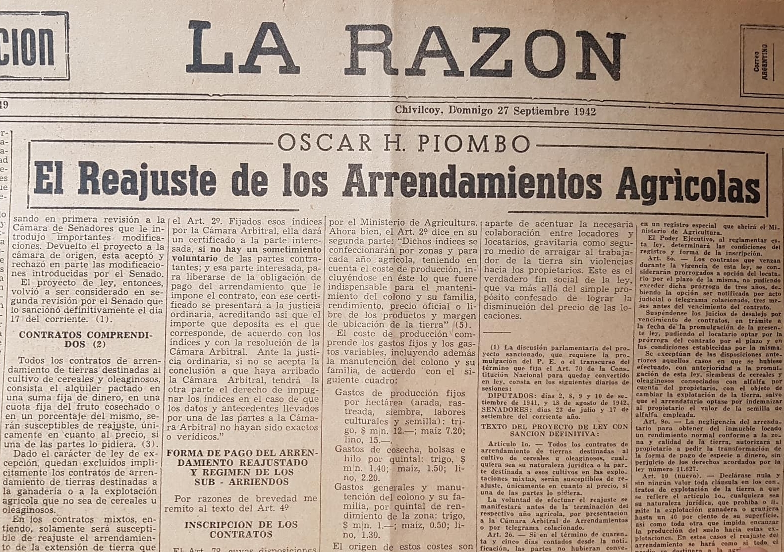 Recordando al procurador, Dr. Oscar Horacio Piombo