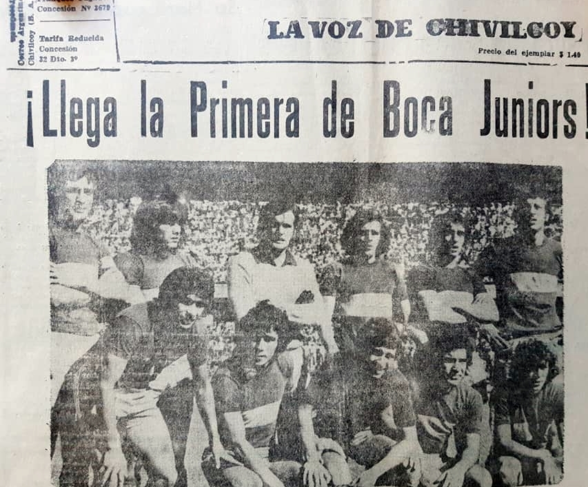 La visita del equipo de Primera División de Boca Juniors, a Chivilcoy, el martes 22 de octubre de 1974, para la celebración del 120 aniversario de nuestra ciudad.